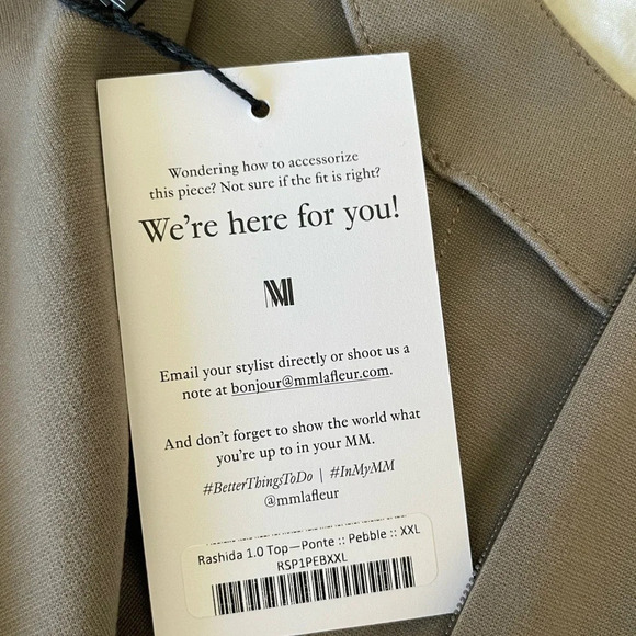 M.M Lafleur Rashida top in pebble - Picture 12 of 13
